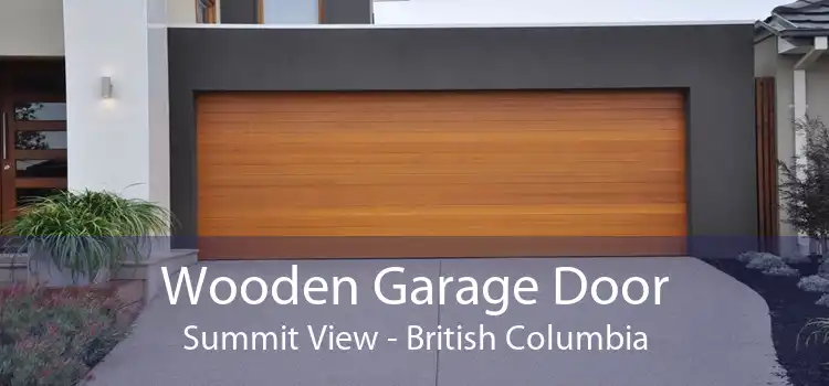 Wooden Garage Door Summit View - British Columbia